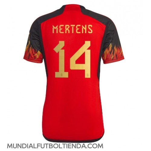 Camiseta Bélgica Dries Mertens #14 Primera Equipación Replica Mundial 2022 mangas cortas